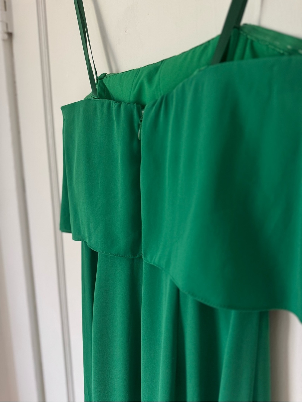 BCBG Green Strapless Semi Formal Dress with Slit - Picture 7 of 9